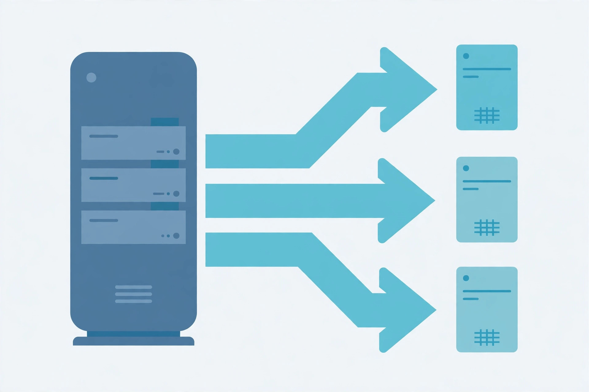 Diagram showing one origin server distributing copies of a file to several edge servers